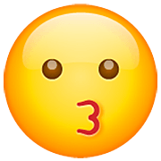 Emoji 😗 Faccina Che Bacia su WhatsApp 2.23.2.72.