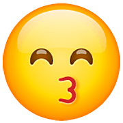 😙 Emoji küssendes Gesicht mit lächelnden Augen WhatsApp 2.23.2.72.