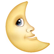 🌜 Emoji Luna De Cuarto Menguante Con Cara en WhatsApp 2.23.2.72.