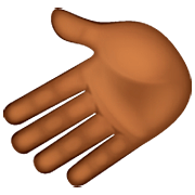 🫲🏾 Emoji Mão Esquerda: Pele Morena Escura na WhatsApp 2.23.2.72.