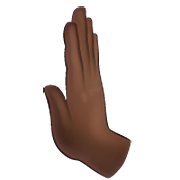 🫷🏿 Emoji Nach Links Drückende Hand: Dunkle Hautfarbe WhatsApp 2.23.2.72.