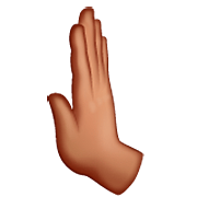 🫷🏽 Emoji Mão A Empurrar Para A Esquerda: Pele Morena na WhatsApp 2.23.2.72.