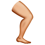 🦵🏼 Emoji Bein: mittelhelle Hautfarbe WhatsApp 2.23.2.72.