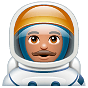 👨🏽‍🚀 Emoji Astronaut: mittlere Hautfarbe WhatsApp 2.23.2.72.