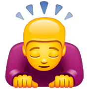Emoji 🙇‍♂️ Uomo Che Fa Inchino Profondo su WhatsApp 2.23.2.72.
