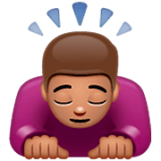 🙇🏽‍♂️ Emoji sich verbeugender Mann: mittlere Hautfarbe WhatsApp 2.23.2.72.