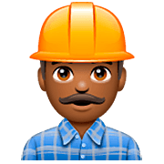 Bauarbeiter: mitteldunkle Hautfarbe WhatsApp 2.23.2.72.