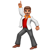 🕺🏽 Emoji Homem Dançando: Pele Morena na WhatsApp 2.23.2.72.