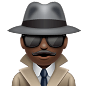 🕵🏿‍♂️ Emoji Detective Hombre: Tono De Piel Oscuro en WhatsApp 2.23.2.72.