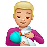 👨🏼‍🍼 Emoji Homem Alimentando Bebê: Pele Morena Clara na WhatsApp 2.23.2.72.