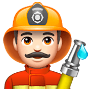 👨🏻‍🚒 Emoji Feuerwehrmann: helle Hautfarbe WhatsApp 2.23.2.72.