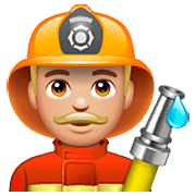 Émoji 👨🏼‍🚒 Pompier Homme : Peau Moyennement Claire sur WhatsApp 2.23.2.72.