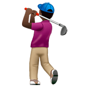 Emoji 🏌🏿‍♂️ Golfista Uomo: Carnagione Scura su WhatsApp 2.23.2.72.