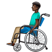 Mann in manuellem Rollstuhl: dunkle Hautfarbe WhatsApp 2.23.2.72.