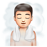 Emoji 🧖🏻‍♂️ Uomo In Sauna: Carnagione Chiara su WhatsApp 2.23.2.72.