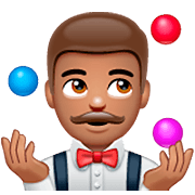 Emoji 🤹🏽‍♂️ Giocoliere Uomo: Carnagione Olivastra su WhatsApp 2.23.2.72.
