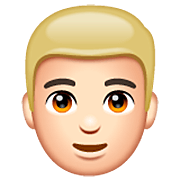 Emoji 👱🏻‍♂️ Uomo Biondo: Carnagione Chiara su WhatsApp 2.23.2.72.