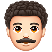 👨🏻‍🦱 Emoji Homem: Pele Clara E Cabelo Cacheado na WhatsApp 2.23.2.72.