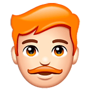 Emoji 👨🏻‍🦰 Uomo: Carnagione Chiara E Capelli Rossi su WhatsApp 2.23.2.72.