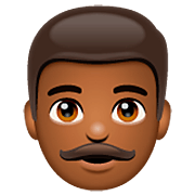 👨🏾 Emoji Homem: Pele Morena Escura na WhatsApp 2.23.2.72.