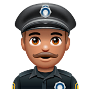 Émoji 👮🏽‍♂️ Policier : Peau Légèrement Mate sur WhatsApp 2.23.2.72.