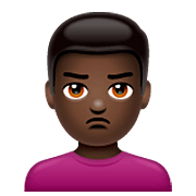 🙎🏿‍♂️ Emoji Homem Fazendo Bico: Pele Escura na WhatsApp 2.23.2.72.