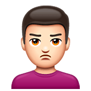 Emoji 🙎🏻‍♂️ Uomo Imbronciato: Carnagione Chiara su WhatsApp 2.23.2.72.