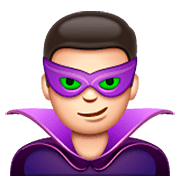 Emoji 🦹🏻‍♂️ Supercattivo Uomo: Carnagione Chiara su WhatsApp 2.23.2.72.
