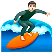 🏄🏻‍♂️ Emoji Homem Surfista: Pele Clara na WhatsApp 2.23.2.72.
