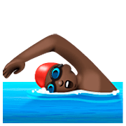 🏊🏿‍♂️ Emoji Homem Nadando: Pele Escura na WhatsApp 2.23.2.72.