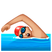 Hombre Nadando: Tono De Piel Claro Medio WhatsApp 2.23.2.72.