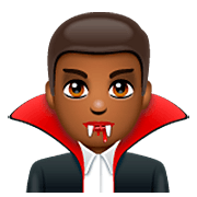 Emoji 🧛🏾‍♂️ Vampiro Uomo: Carnagione Abbastanza Scura su WhatsApp 2.23.2.72.