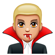 Émoji 🧛🏼‍♂️ Vampire Homme : Peau Moyennement Claire sur WhatsApp 2.23.2.72.