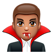 🧛🏽‍♂️ Emoji männlicher Vampir: mittlere Hautfarbe WhatsApp 2.23.2.72.