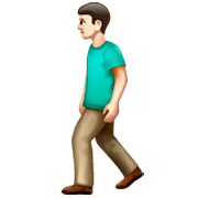 Emoji 🚶🏻‍♂️ Uomo Che Cammina: Carnagione Chiara su WhatsApp 2.23.2.72.