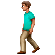 🚶🏽‍♂️ Emoji Homem Andando: Pele Morena na WhatsApp 2.23.2.72.