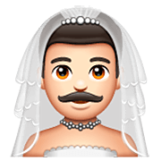 Emoji 👰🏻‍♂️ Sposo Con Velo: Carnagione Chiara su WhatsApp 2.23.2.72.