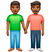 👬🏾 Emoji Dois Homens De Mãos Dadas: Pele Morena Escura na WhatsApp 2.23.2.72.