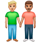 Deux Hommes Se Tenant La Main : Peau Moyennement Claire Et Peau Légèrement Mate WhatsApp 2.23.2.72.