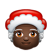 🤶🏿 Emoji Mamãe Noel: Pele Escura na WhatsApp 2.23.2.72.