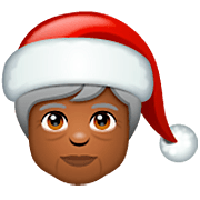 🧑🏾‍🎄 Emoji Weihnachtsperson: mitteldunkle Hautfarbe WhatsApp 2.23.2.72.