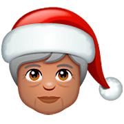 Emoji 🧑🏽‍🎄 Santa Claus: Carnagione Olivastra su WhatsApp 2.23.2.72.