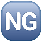 🆖 Emoji Großbuchstaben NG in blauem Quadrat WhatsApp 2.23.2.72.