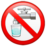 Emoji 🚱 Simbolo Di Acqua Non Potabile su WhatsApp 2.23.2.72.