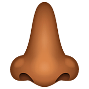 Emoji 👃🏾 Naso: Carnagione Abbastanza Scura su WhatsApp 2.23.2.72.