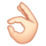 Emoji 👌🏻 Mano Che Fa OK: Carnagione Chiara su WhatsApp 2.23.2.72.