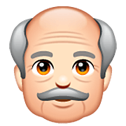 Emoji 👴🏻 Uomo Anziano: Carnagione Chiara su WhatsApp 2.23.2.72.