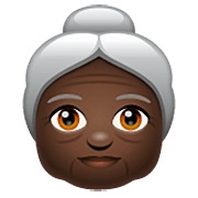 Émoji 👵🏿 Femme âgée : Peau Foncée sur WhatsApp 2.23.2.72.