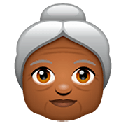 Emoji 👵🏾 Donna Anziana: Carnagione Abbastanza Scura su WhatsApp 2.23.2.72.