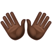 👐🏿 Emoji Mãos Abertas: Pele Escura na WhatsApp 2.23.2.72.